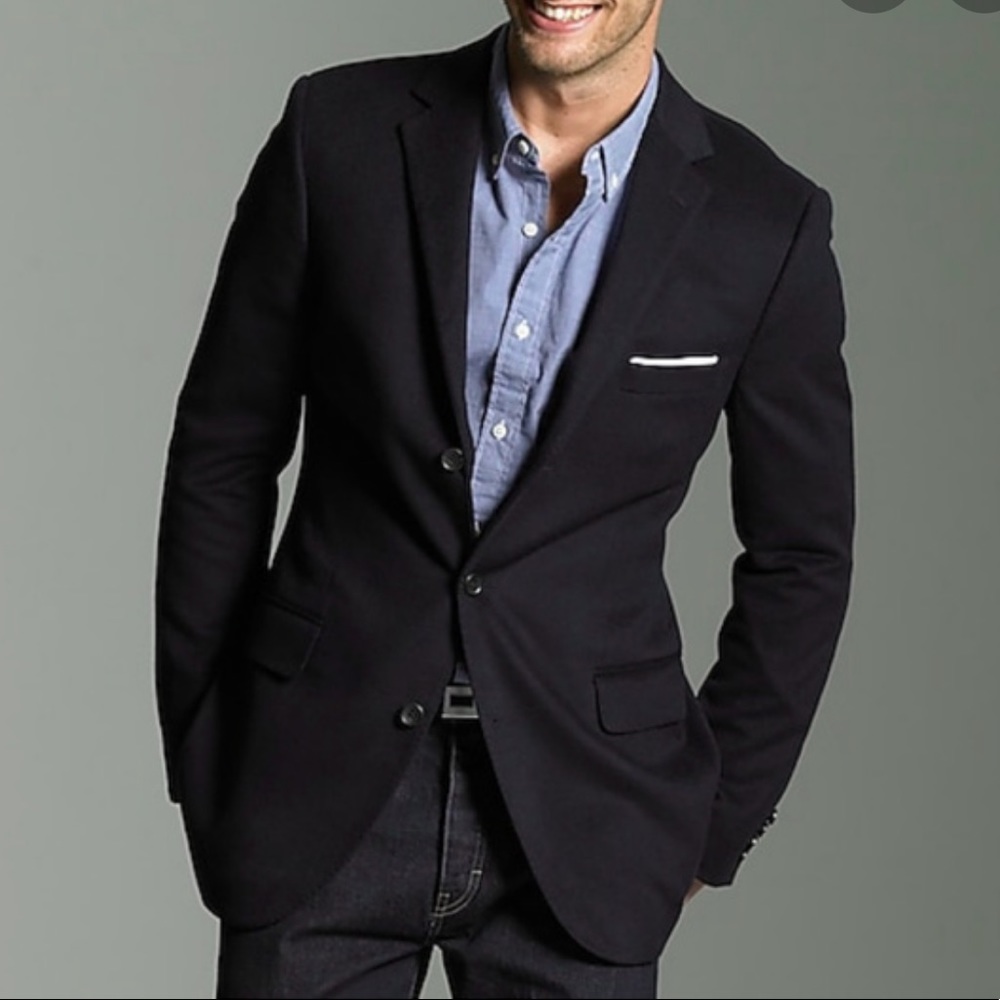 Like New J.Crew Men slim-fit black blazer size S